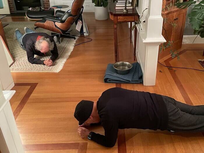 Plank War Between an 80 Year Old and a 75 Year Old