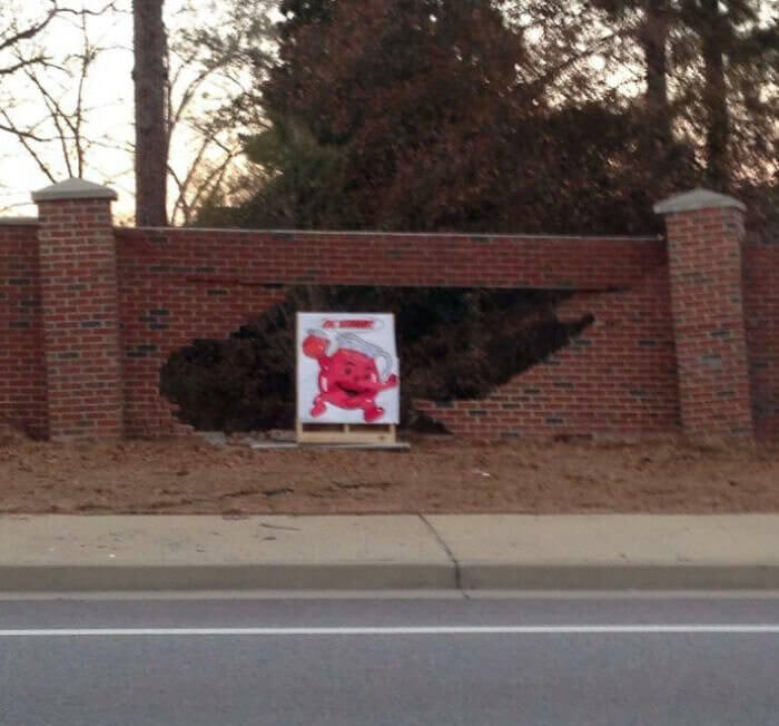 Neighborly Trolling for Driving Through a Wall